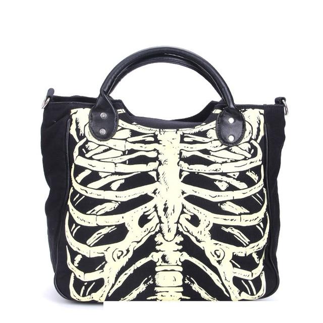 Buy Gothic Fabric Messenger Bag Skull Shoulder Bag Skeleton Online in India  