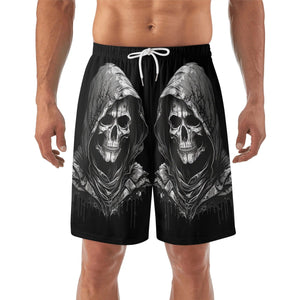 Mens Black Reaper Lightweight Hawaiian Beach Shorts