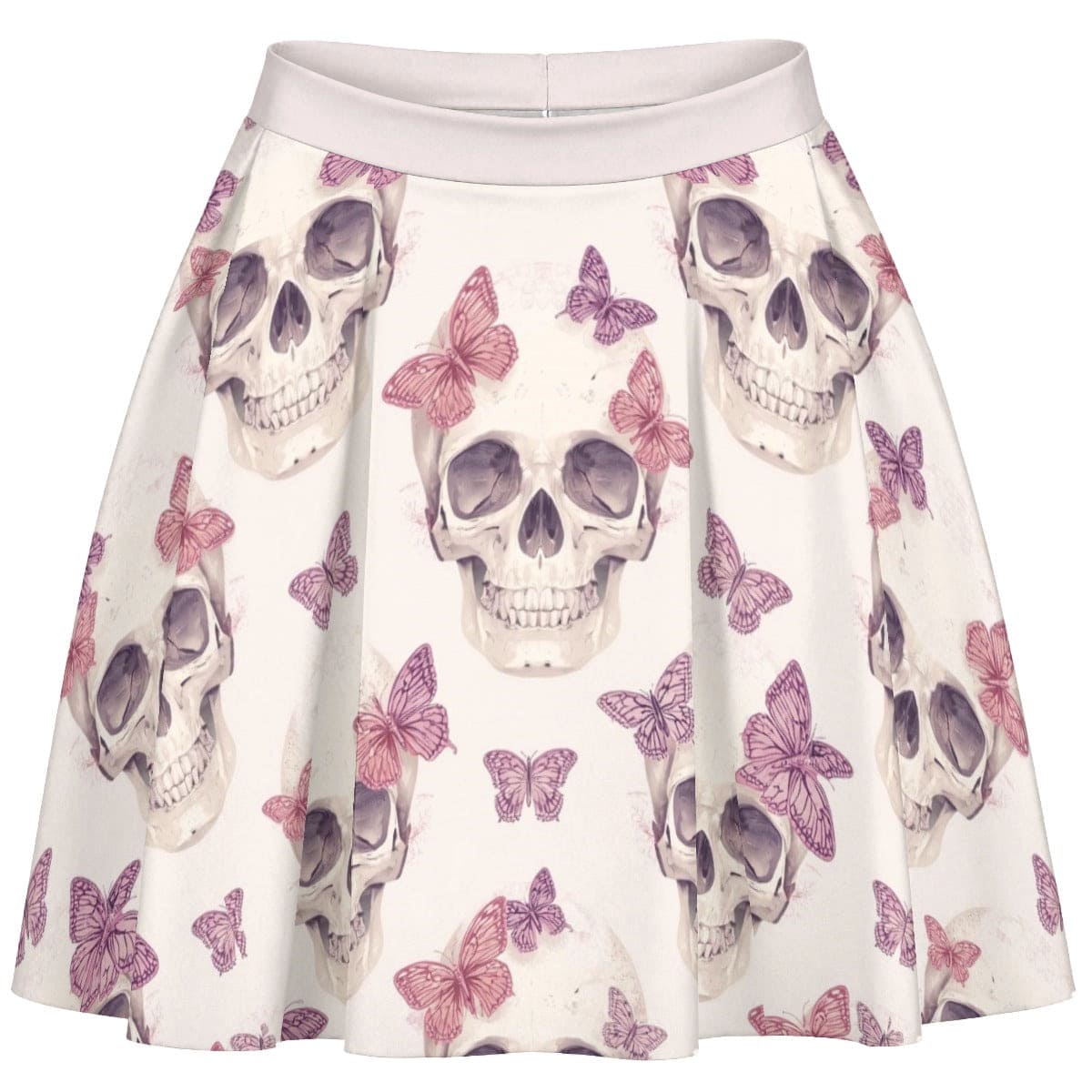 Women's Gothic Skull Print Short Skirt – Edgy Alternative Fashion
