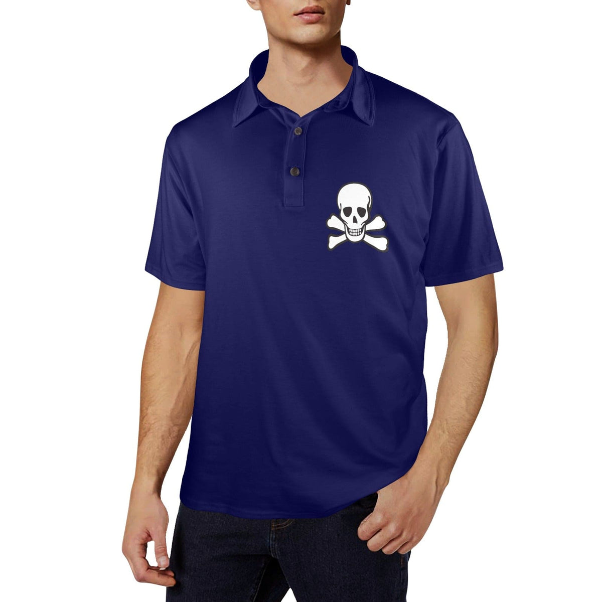 Men's Skull Crossbones Sport Polo Shirt – Everything Skull