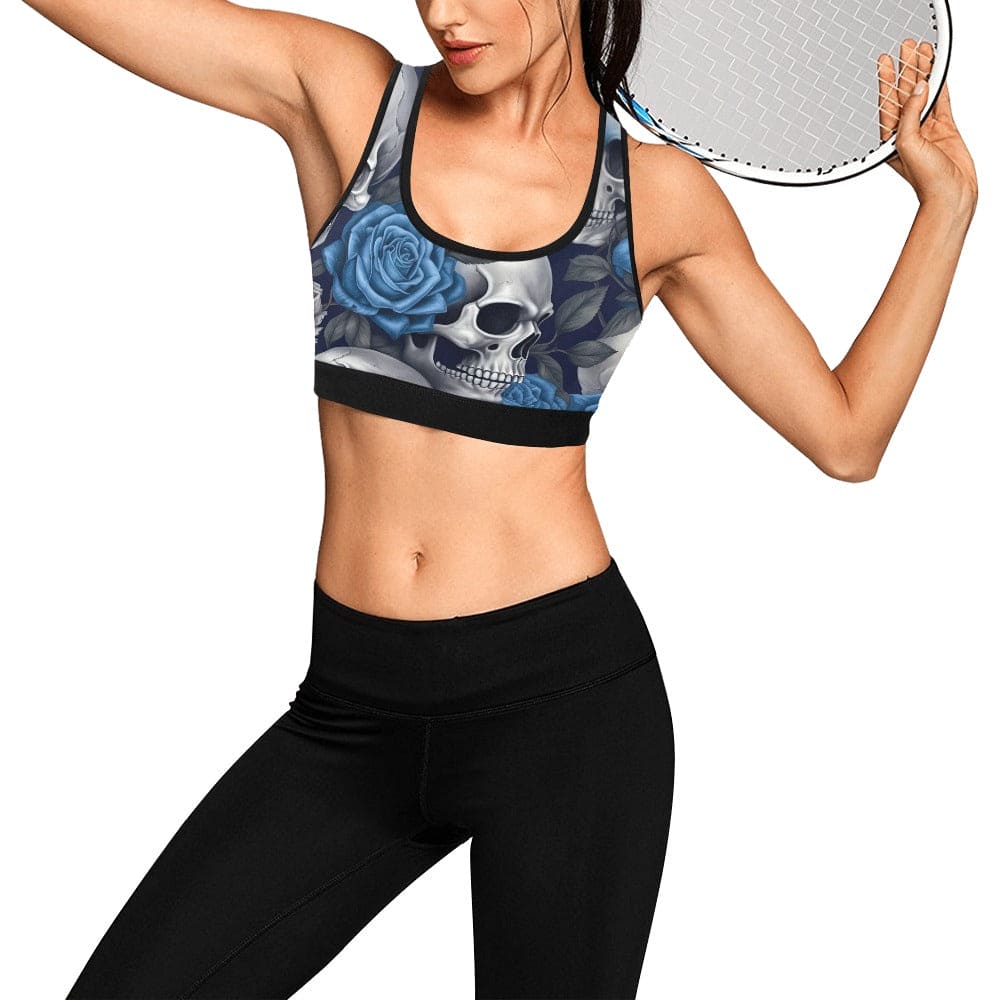 Graffiti Skull Sports Bra