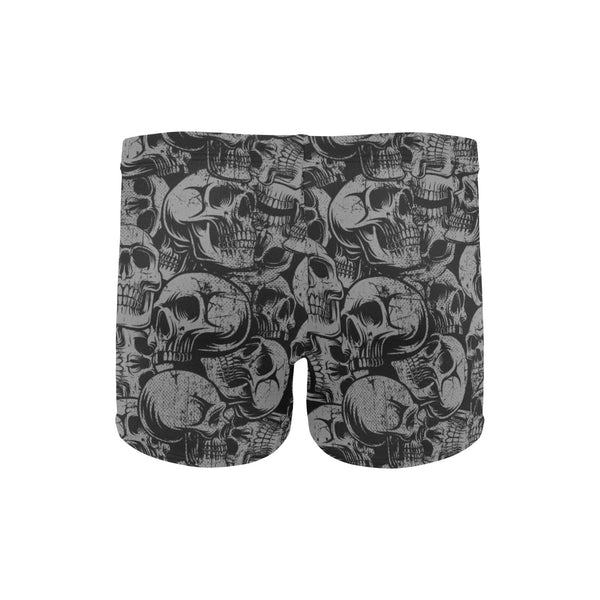 Experience Comfort And Style With these Men's Skull & Sword Swimming Trunks.