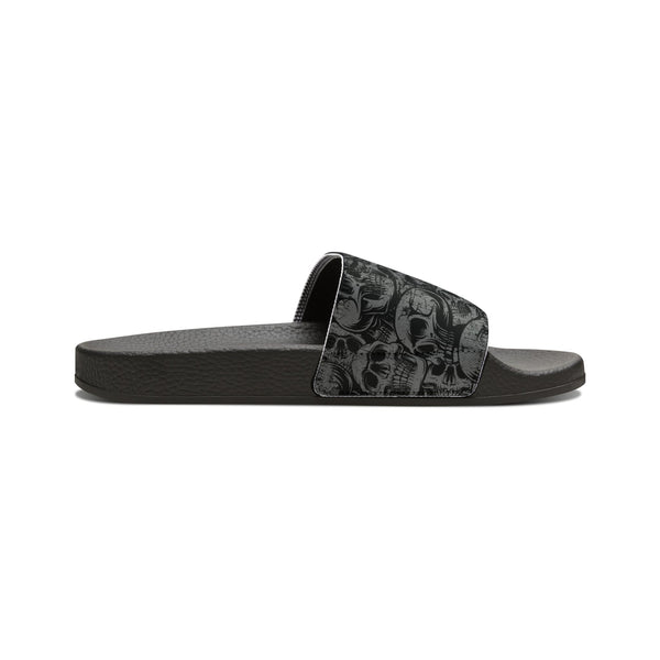 Men's Black Skulls Slide Sandals