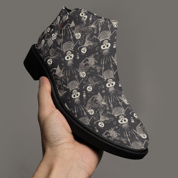 Men's Sugar Skulls Fashion Zipper Boots