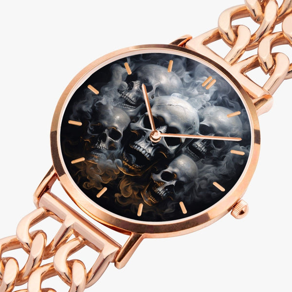 Smoking Skulls Hollow Out Strap Quartz Watch - With Indicators - 3 Colors