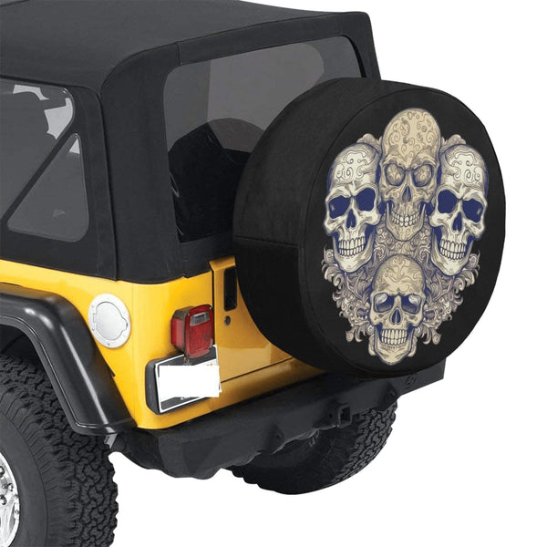Four Skulls Spare Tire Cover Large 17"