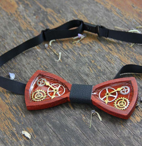 Handmade Steampunk Gears Bow Tie For Men