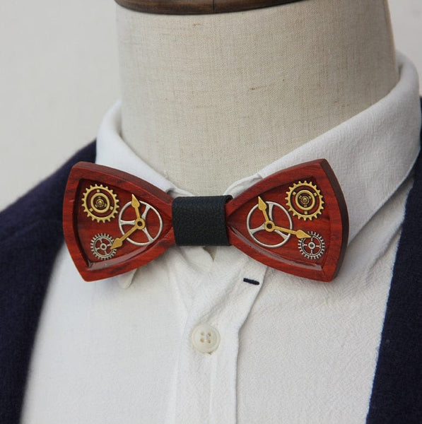 Handmade Steampunk Gears Bow Tie For Men