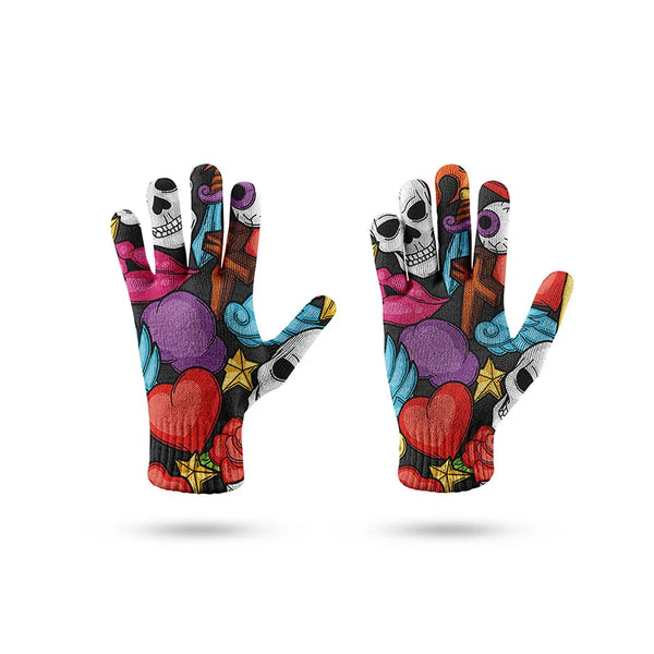 Skull Style Touch Screen Flexible Gloves 8 Patterns