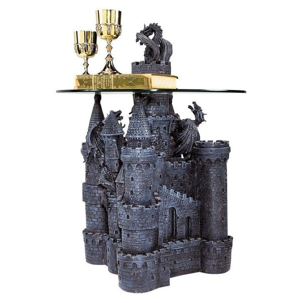 Invite Guests To Your Home With The Lord Langton's Gothic Dragon Castle Glass-Topped Sculptural Table