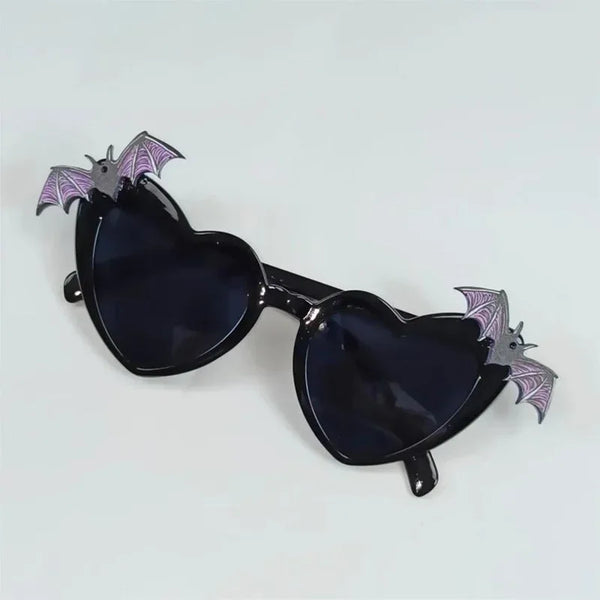 Gothic Bat Heart Shape Sunglasses