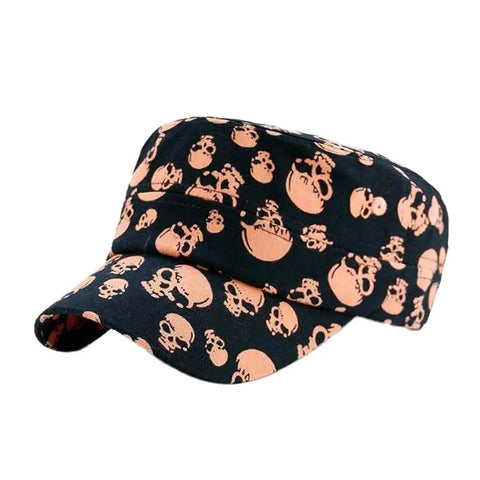 Punk Pink Skulls Military Snapback Hat