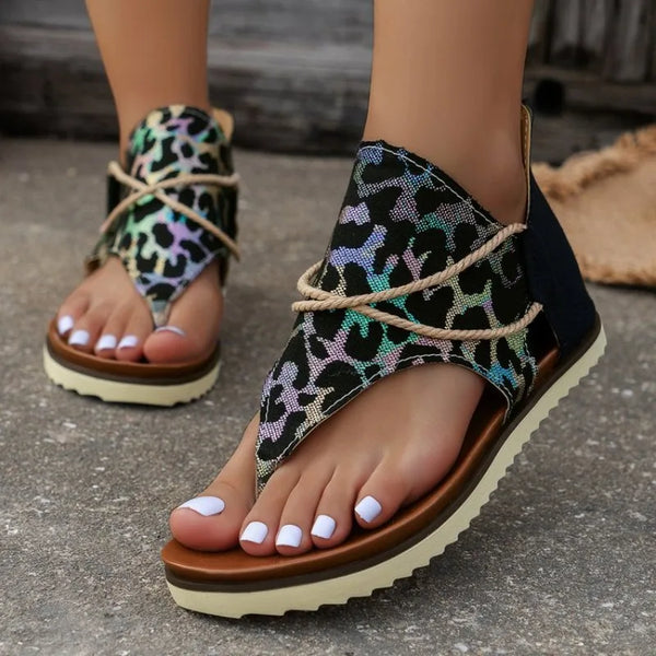 Women's Summer Flat Open Toe Non-slip Gladiator Sandals 13 Patterns