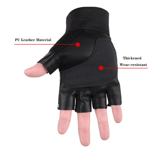 Skull Breathable Wear-resistant Fingerless Gloves