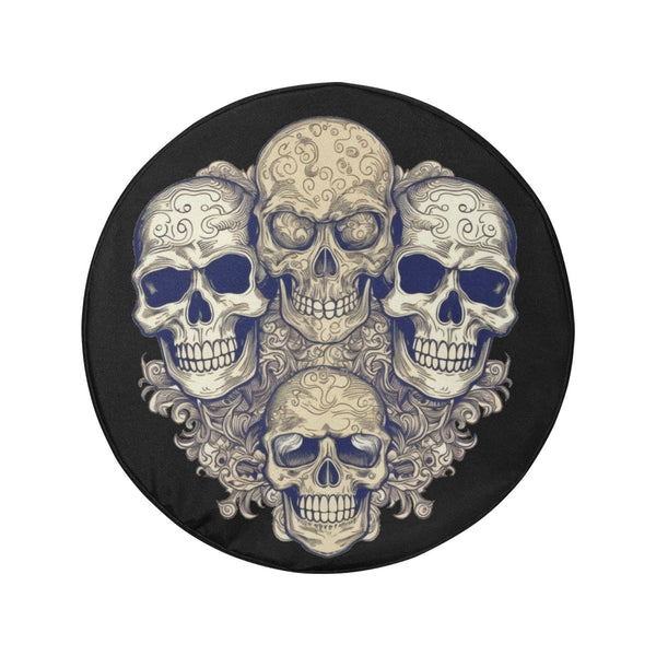 Four Skulls Spare Tire Cover Large 17"