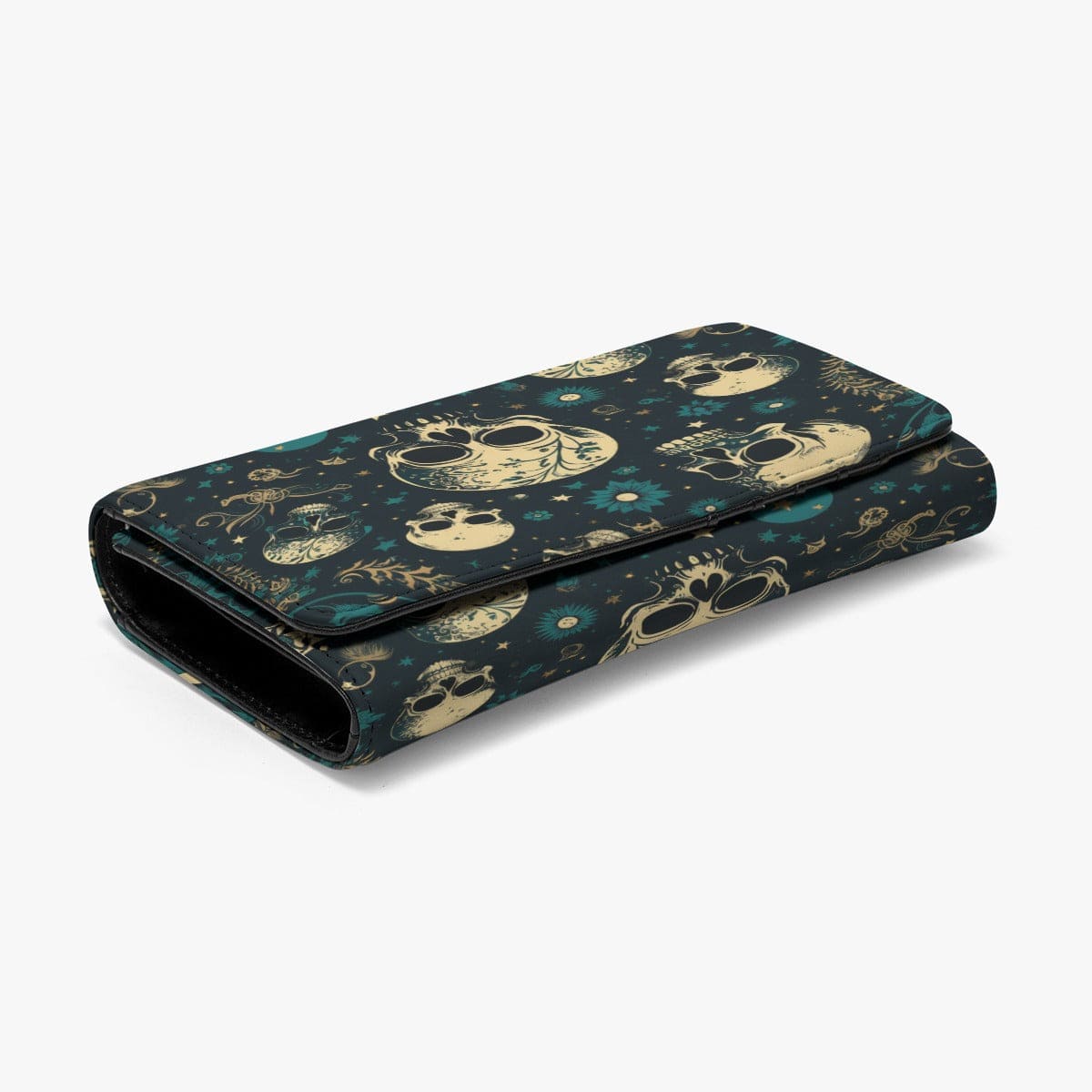 Buckle-Down Portafoglio Bi-Fold Unisex - Pelle Vegana Con Motivo Skull & Roses / Galaxy - Grateful Dead Ufficiale