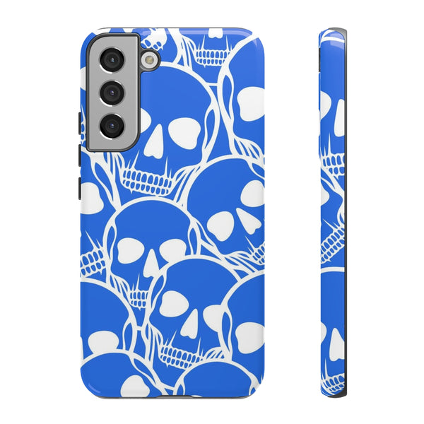 Blue Skulls Heads Tough Cell Phone Case For Iphone & Samsung Cases