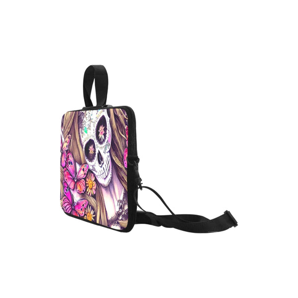 Skull Floral Women's Face Laptop Bag Laptop Handbags 14"