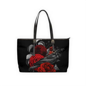 Raven Floral Red Roses Shoulder Bag