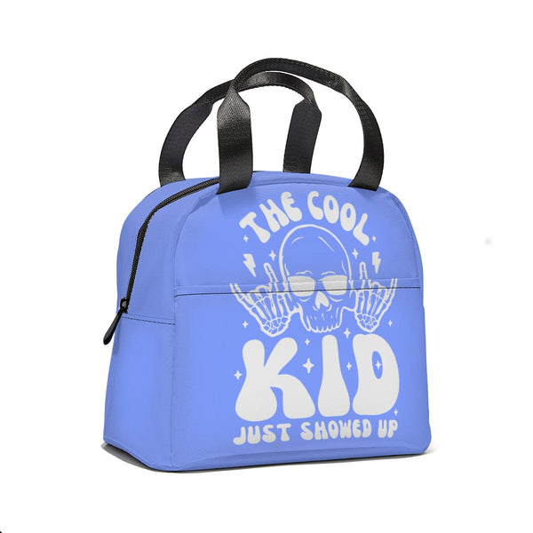 Skull Cool Kid Just Showed Up Handheld Insulated Lunch Bag