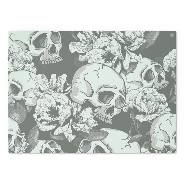 Skull Floral Cutting Board 2 Sizes
