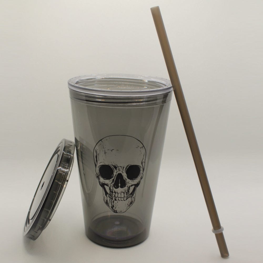 🔥 💀 Skull Smoke Acrylic Double Wall Insulation with Screw-on Lid Tumbler  💀 – Everything Skull Clothing Merchandise and Accessories