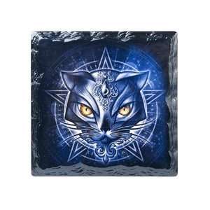 Sacred Cat Five Point Star Ceramic Coaster