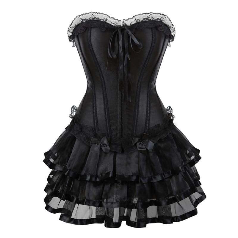 Women's Vintage Gothic Corset Dress – Everything Skull Clothing Merchandise  and Accessories