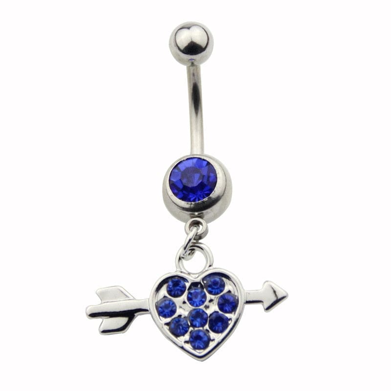 Women's Piercing Belly Button Ring Trend Goth Long Pendant Fashion