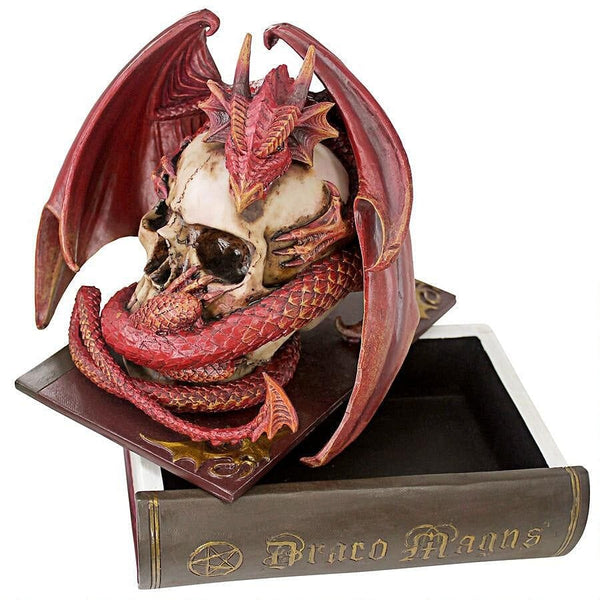 Skull Head Dragon Contemplation Sculptural Box