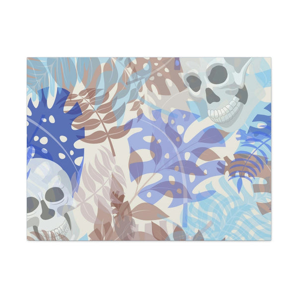 Blue Skull Floral Canvas Gallery Wraps 42 Sizes