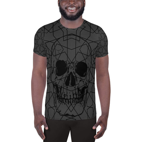 Men's Black Skull Short Sleeve T-shirt