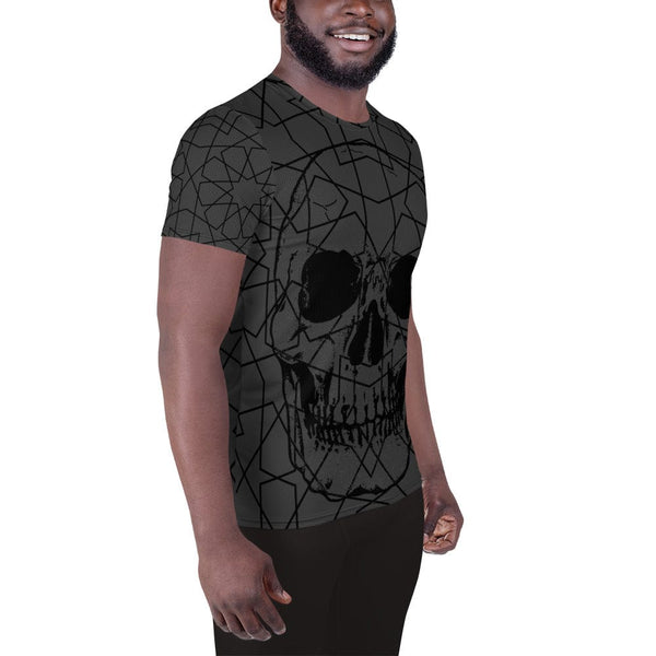 Men's Black Skull Short Sleeve T-shirt