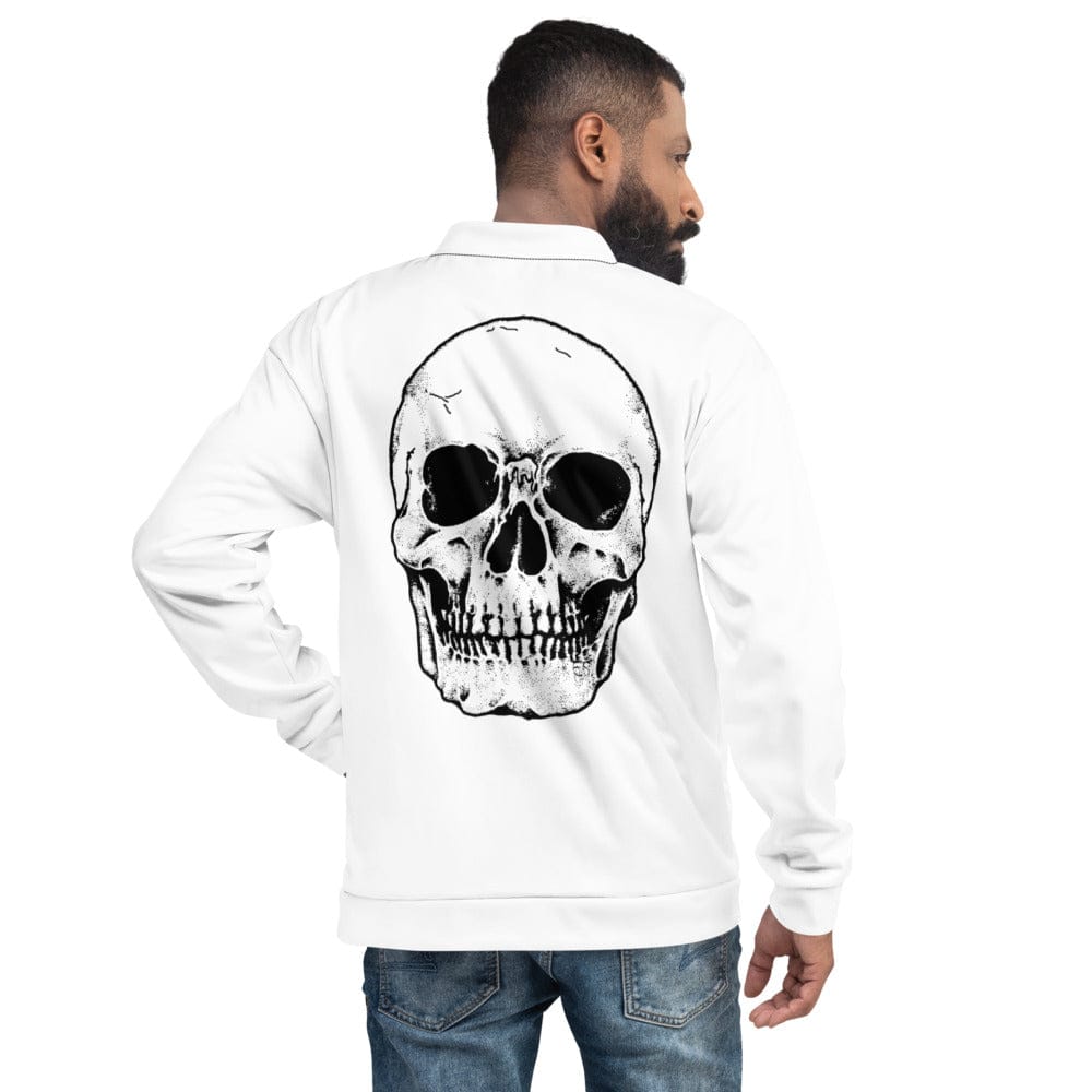 ES Skull White Bomber Jacket – Everything Skull Clothing