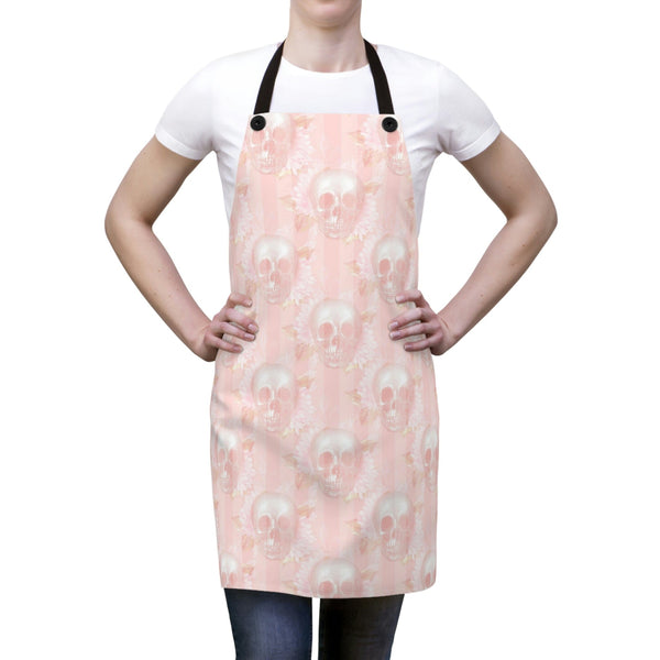Pink With White Skulls Apron