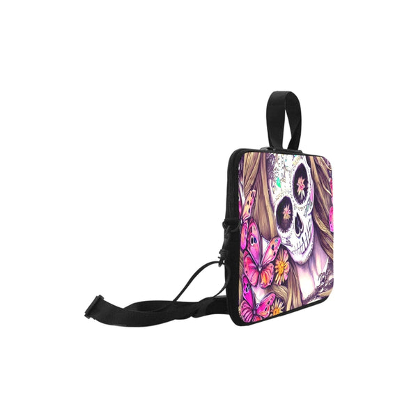 Skull Floral Women's Face Laptop Bag Laptop Handbags 14"