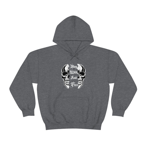 Skull Play Wild And Free Unisex Hooded Sweatshirt