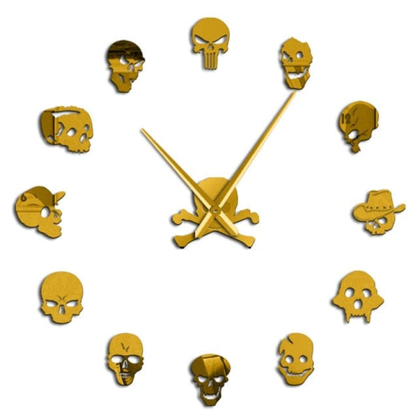 🔥 Skull Heads Antique Frameless Style Wall Clock 💀