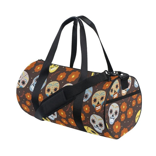 Waterproof Skull Printing Big Black Color Duffle Bag 15 Patterns