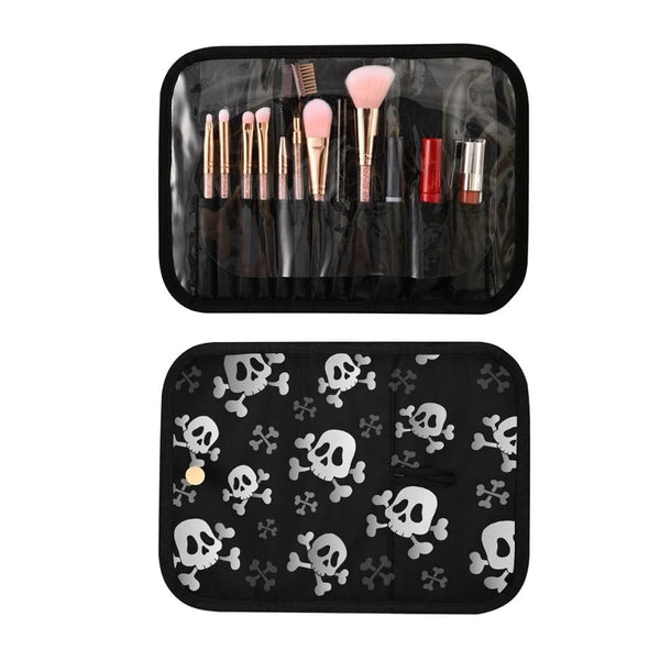3pcs Skull Printed Cosmetic or Toiletry Bag Travel Accessories 9 Patterns