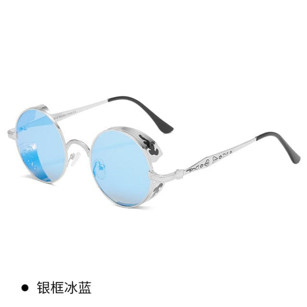 Classic Steampunk Men and Women's Retro Round Sunglasses UV400 11 Colors