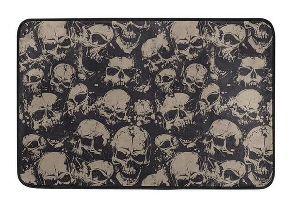 Roses and Skulls Printed Anti-Slip PVC Quick-drying Bath Mat 5 Patterns
