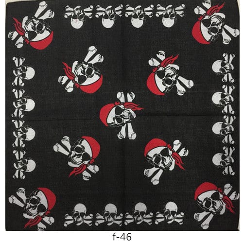☠ Skull Bandanna Square Scarf - Skull Clothing and Accessories Skull only Merchandise