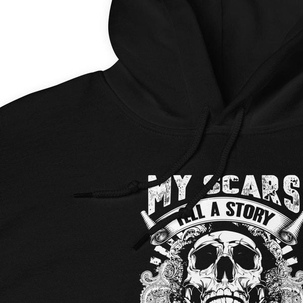 My Scars Tell A Story - Skull Hoodie - up to 5XL