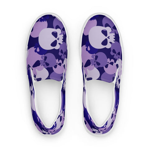 Women’s Purple Skull Slip-on Canvas Shoes