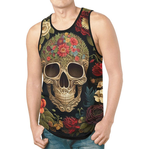 Herren tank top men 16259 Skelett Skull Halloween Gothic Love Herz Heart  Ribs Rippen Cotton tank top men Cheap Wholesale - AliExpress