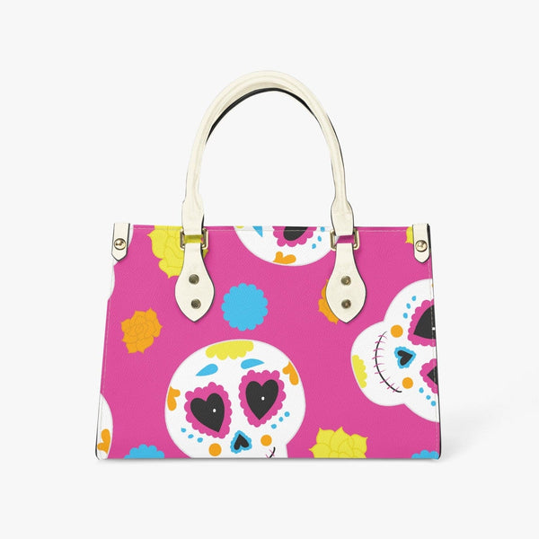 Pink Sugar Skulls Hand Bag - Long Strap and Inner Bag