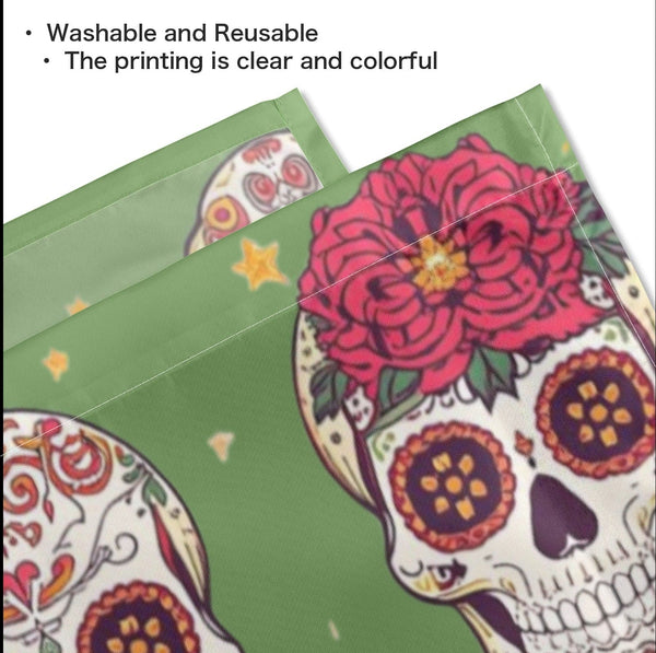 Skulls With Candy Canes - Merry Christmas - Door Banner