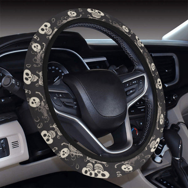 Skull Steering Wheel Cover with Elastic Edge