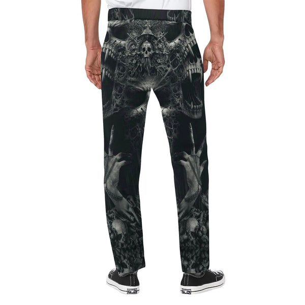 Skull Black Casual Pants For Men